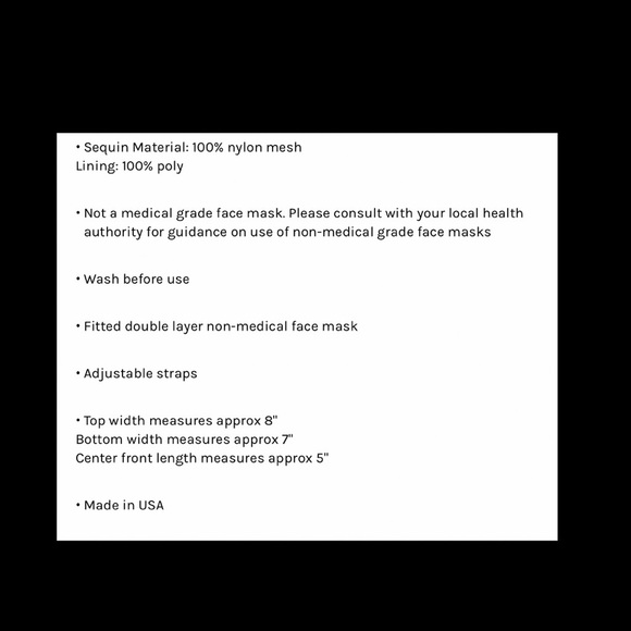 Katie May Sequins Face Mask. - Picture 5 of 8